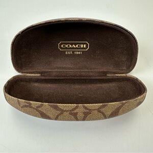 Coach logo hard shell sunglass eyeglass case NEW